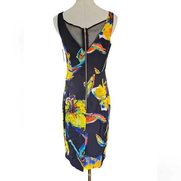 NWT Milly Pop Art Ella Floral Midi Dress - Size 4 - Picture 6 of 11